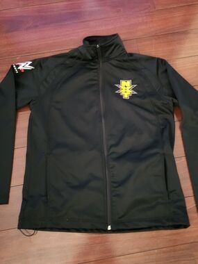 Sport-Tek Black Bomber Jacket with Yellow Patch